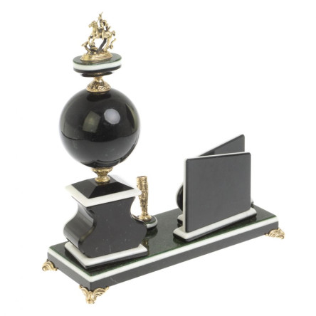 Набор с визитницей "Георгий Победоносец" змеевик