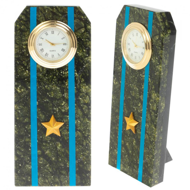 Часы &quot;Погон майор ВВС, ВКС, ВДВ&quot; серпентинит