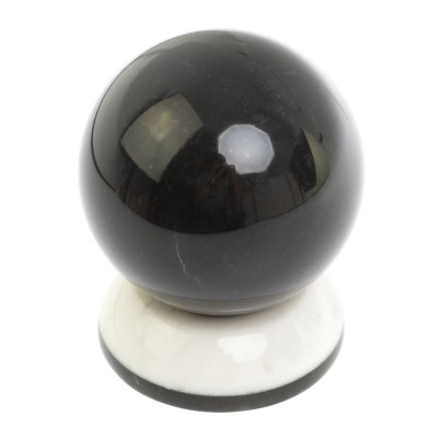 Шар &quot;Антистресс&quot; из черного змеевика и мрамора 9,5 см