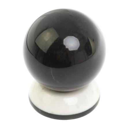 Шар "Антистресс" из черного змеевика и мрамора 9,5 см