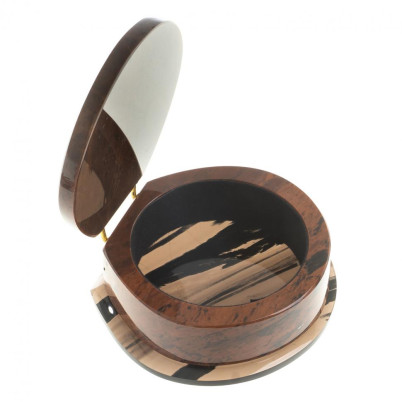 Шкатулка &quot;Ракушка&quot; камень обсидиан 12,5х12,5х5 см