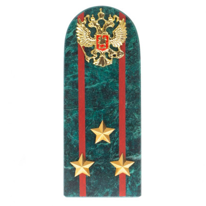 Сувенир погон &quot;Полковник МВД&quot; камень змеевик