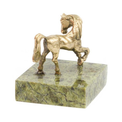 Статуэтка из бронзы и змеевика &quot;Лошадка&quot;