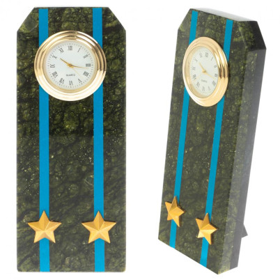 Часы "Погон подполковник ВВС, ВКС, ВДВ" серпентинит