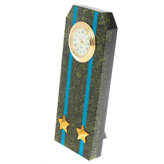 Часы &quot;Погон подполковник ВВС, ВКС, ВДВ&quot; серпентинит