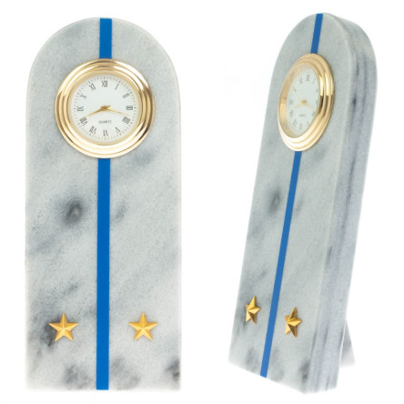 Часы-погон "Лейтенант МЮ" камень мрамор