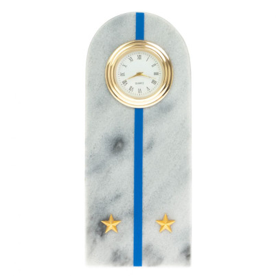 Часы-погон "Лейтенант МЮ" камень мрамор