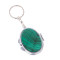 Складное зеркало брелок из малахита овальное