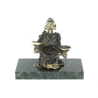 Сувенир статуэтка знак зодиака &quot;Весы&quot; из бронзы и камня