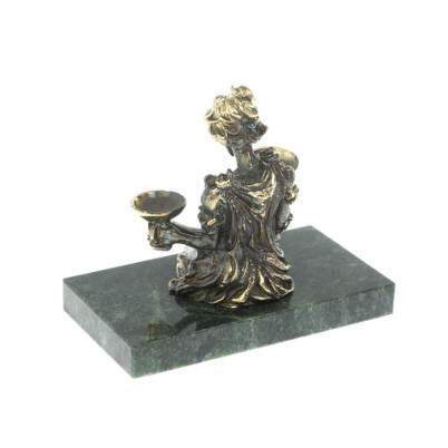 Сувенир статуэтка знак зодиака &quot;Весы&quot; из бронзы и камня