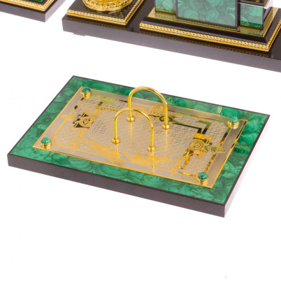 Письменный набор из малахита &quot;Держава&quot; Златоуст