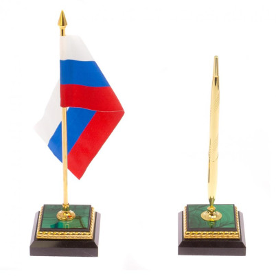 Письменный набор из малахита &quot;Держава&quot; Златоуст