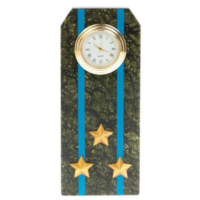 Часы "Погон полковник ВВС, ВКС, ВДВ" серпентинит