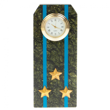 Часы "Погон полковник ВВС, ВКС, ВДВ" серпентинит