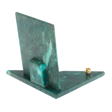 Икона с подсвечником Казанская средняя из змеевика 12х12х13 см