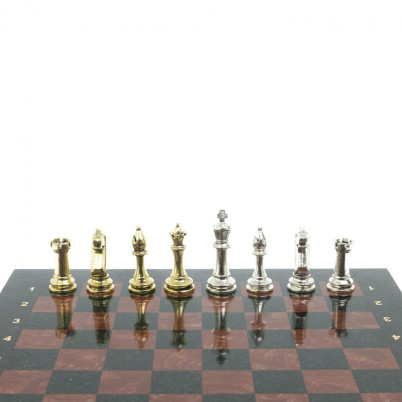 Шахматы турнирные "Стаунтон" доска 40х40 камень лемезит