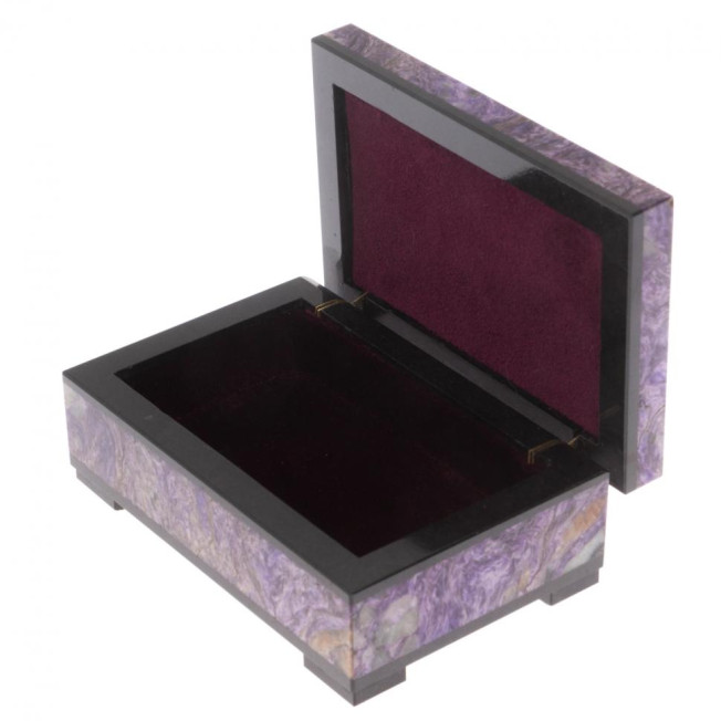 Шкатулка из чароита 10,5х7х4,5 см