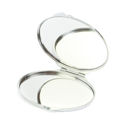 Зеркальце овальное из тигрового глаза цвет серебро