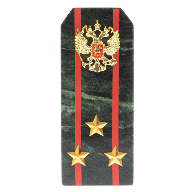 Сувенир погон &quot;Полковник ВС&quot; камень змеевик