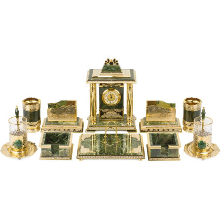 Настольный набор &quot;Президентский&quot; из нефрита