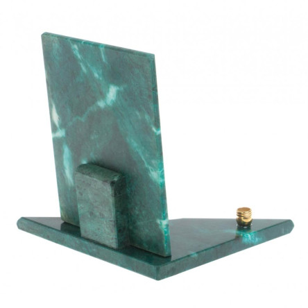 Икона с подсвечником Спаситель средняя из змеевика 12х12х13 см