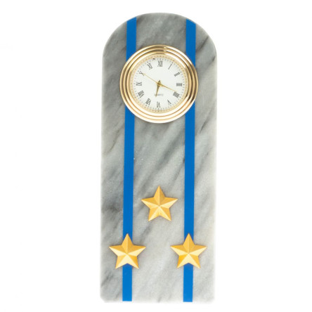 Часы-погон "Полковник МЮ" камень мрамор