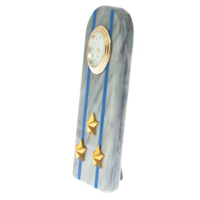 Часы-погон "Полковник МЮ" камень мрамор