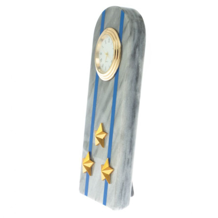 Часы-погон "Полковник МЮ" камень мрамор