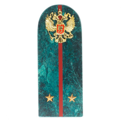 Сувенир погон &quot;Лейтенант МВД&quot; камень змеевик