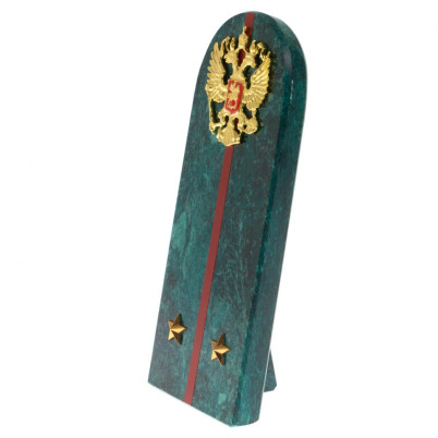 Сувенир погон &quot;Лейтенант МВД&quot; камень змеевик