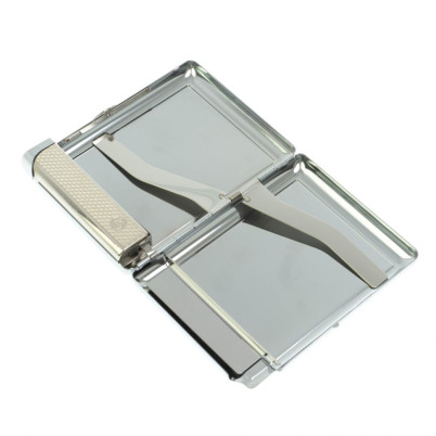 Портсигар на 20 сигарет с зажигалкой камень тигровый глаз