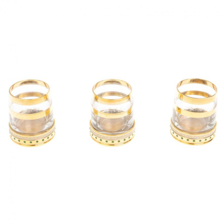 Подарочный набор из трех стопок "Фианит" 80 мл Златоуст