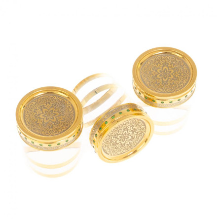 Подарочный набор из трех стопок "Фианит" 80 мл Златоуст