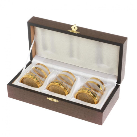 Подарочный набор из трех стопок "Фианит" 80 мл Златоуст