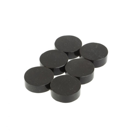 Камни для виски "Фишки" из черного змеевика 6 штук