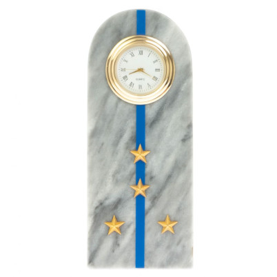 Часы-погон "Капитан МЮ " камень мрамор