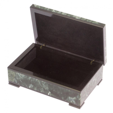 Шкатулка из камня серафинит 12х7,5х4 см