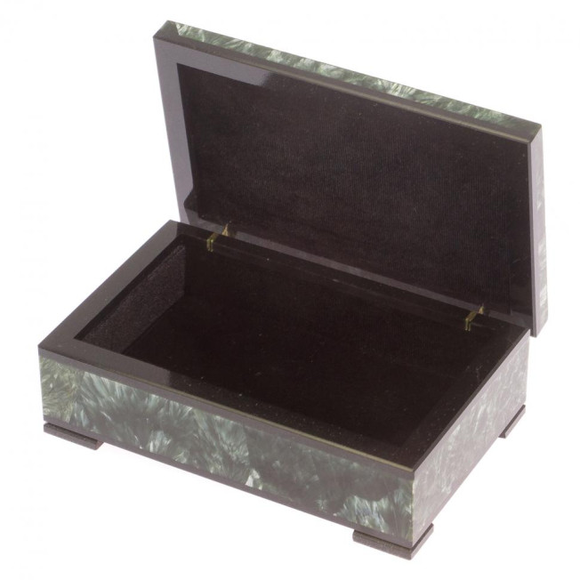 Шкатулка из камня серафинит 12х7,5х4 см