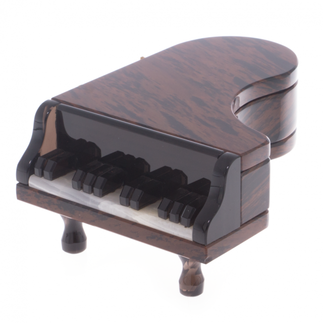 Шкатулка &quot;Рояль&quot; из коричневого обсидиана