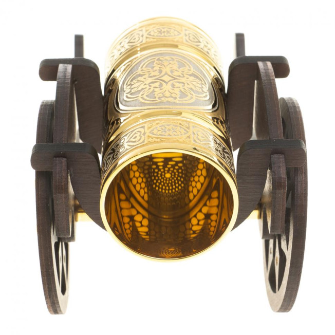 Стопка "Пушка" на подставке лафете Златоуст