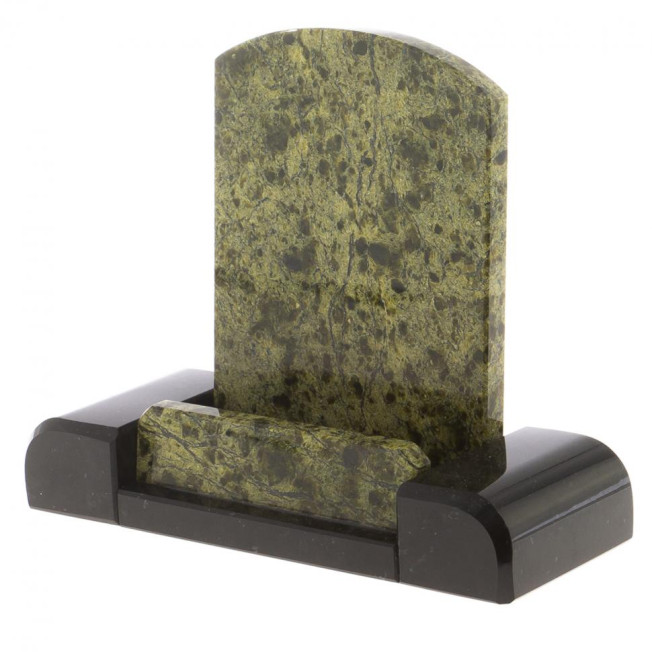 Письменный набор &quot;Герб&quot; с лотком для бумаг А4 и бюваром камень змеевик