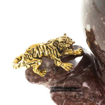 Письменный прибор из креноида &quot;Шар на подставке с тигром&quot;