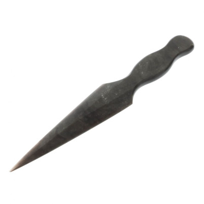 Декоративный нож из серого обсидиана 24,5х4,5х1 см