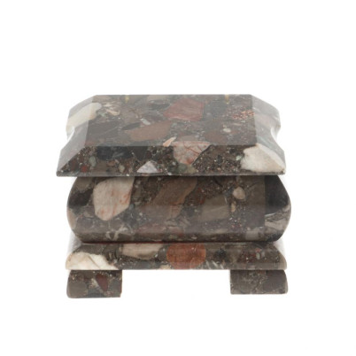 Шкатулка из конгломерата 9х6,5х6 см