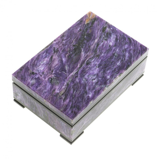 Шкатулка из чароита "Гармония" 10,5х7х4 см