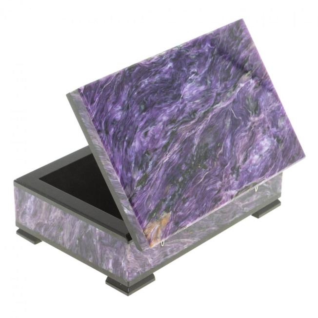 Шкатулка из чароита "Гармония" 10,5х7х4 см