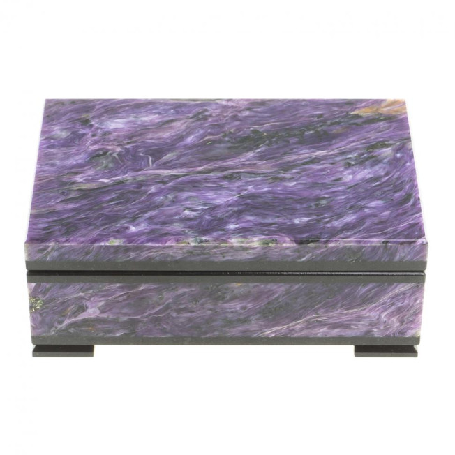 Шкатулка из чароита "Гармония" 10,5х7х4 см