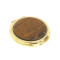 Зеркальце круглое из тигрового глаза цвет золото