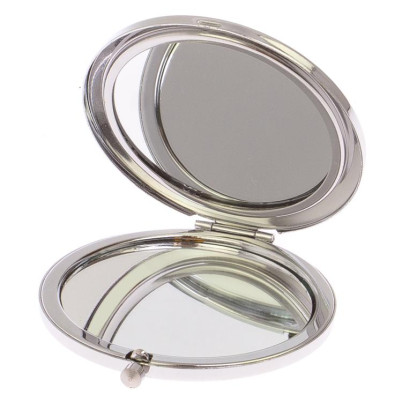 Карманное зеркальце из камня офит цвет серебро