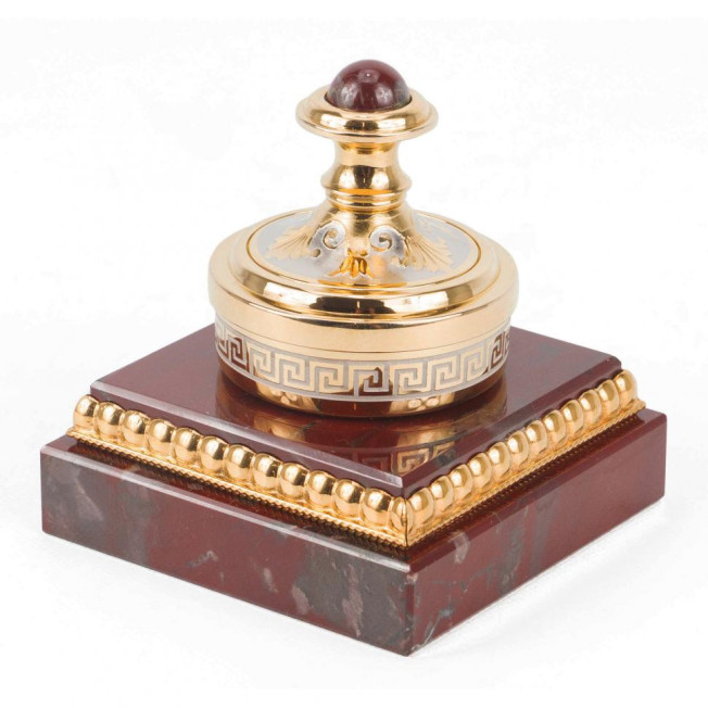 Настольный набор из яшмы "Двуглавый орел"